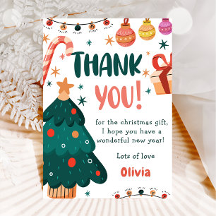 Christmas Birthday Party Thank You Card