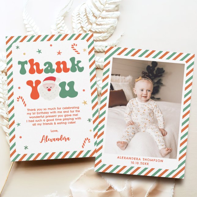 Christmas Birthday Party Thank You Card (Creator Uploaded)