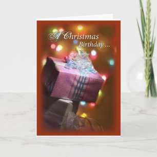 Christmas Birthday Present Holiday Card