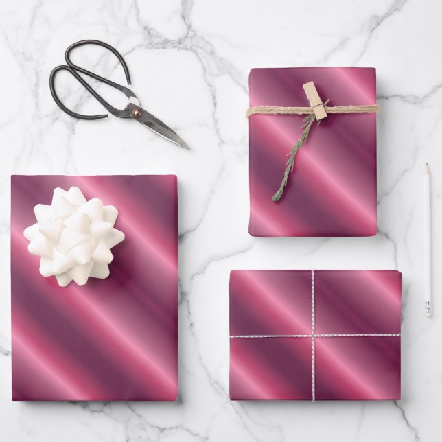 Christmas Birthday Wedding Party Bordeaux Glossy Wrapping Paper Sheet (Front)