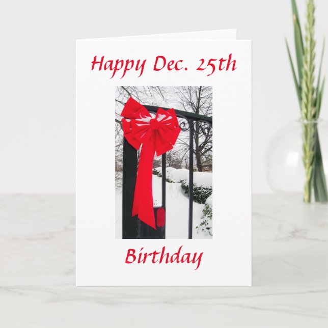 Christmas Birthday Winters Holiday Card (Front)
