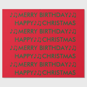 Christmas Birthday Wrapping Paper