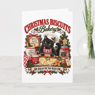 Christmas Biscuits Bakery Cat Meowy Christmas Gift Holiday Card