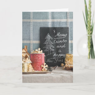 Christmas biscuits or cookies holiday card