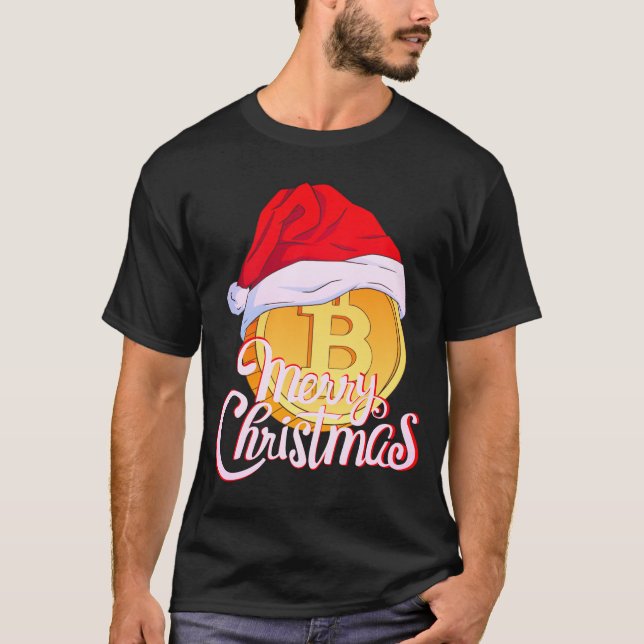 Christmas Bitcoin - Day Traders Gift T-Shirt (Front)