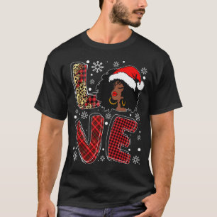 Christmas Black African American Costume Santa Mel T-Shirt