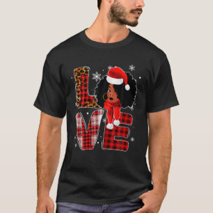 Christmas Black African American Costume Santa Mel T-Shirt