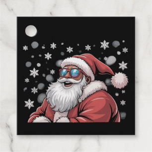 Christmas Black African American Santa Xmas  Favour Tags
