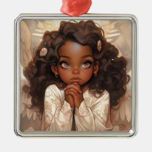 Christmas Black Angel Elegance Metal Tree Decoration