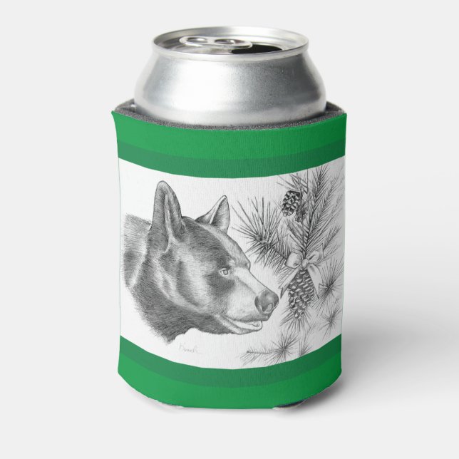 Christmas Black Bear Can Cooler (Can Back)