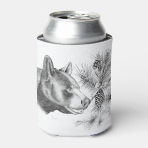 Christmas Black Bear Can Cooler