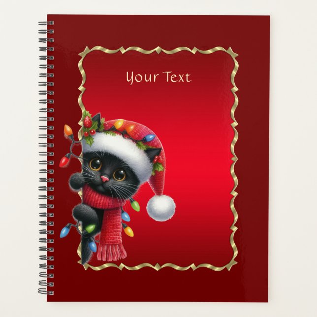 Christmas Black Cat Holiday Planner (Front)