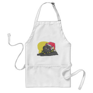 Christmas Black Cat Standard Apron
