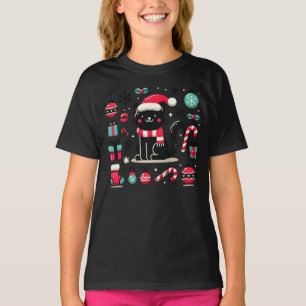 Christmas Black Cat T-Shirt