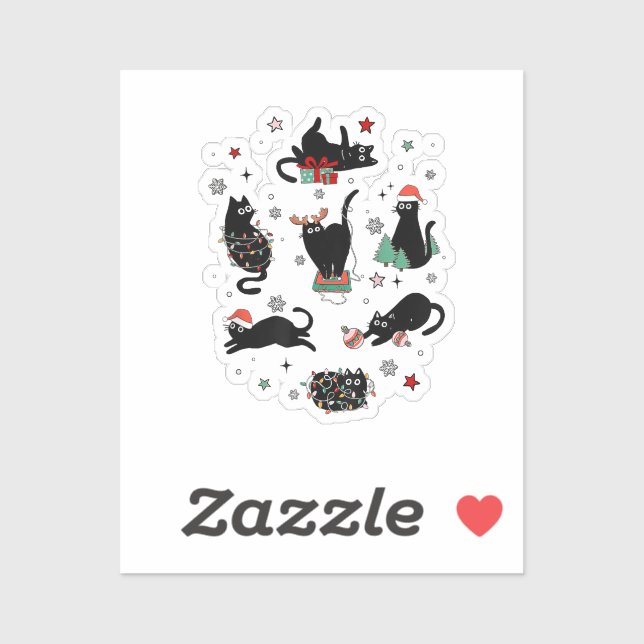 Christmas Black Cats (Sheet)