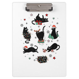 Christmas Black Cats Clipboard
