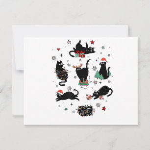 Christmas Black Cats Holiday Card
