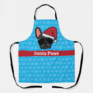 Christmas Black French Bulldog Apron