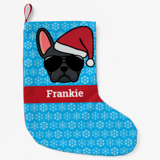 Christmas Black French Bulldog Small Christmas Stocking