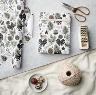 Christmas Black Goth Holiday Wrapping Paper