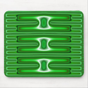 CHRISTMAS ~ Black Green White Mouse Mat