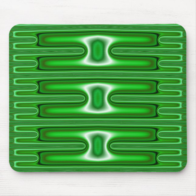 CHRISTMAS ~ Black Green White Mouse Mat (Front)