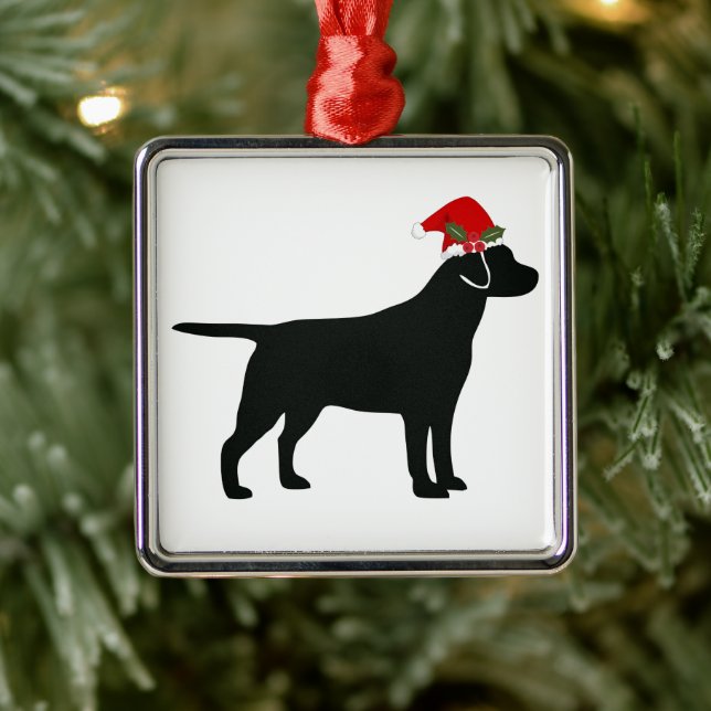 Christmas Black Lab Dog Metal Tree Decoration (Tree)