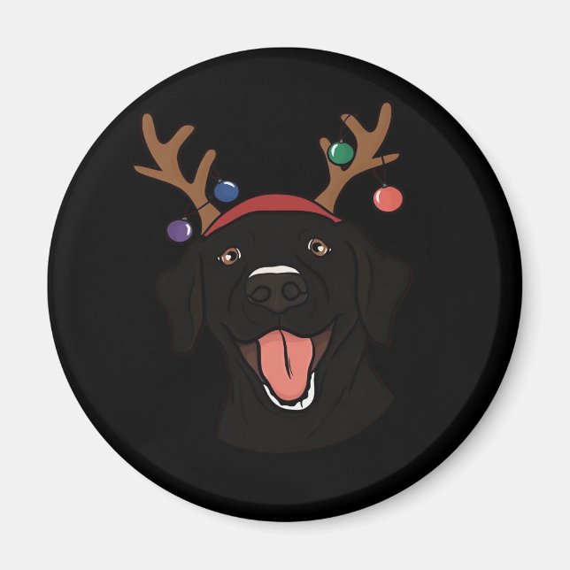 Christmas Black Lab Essential T-Shirt Magnet (Front)