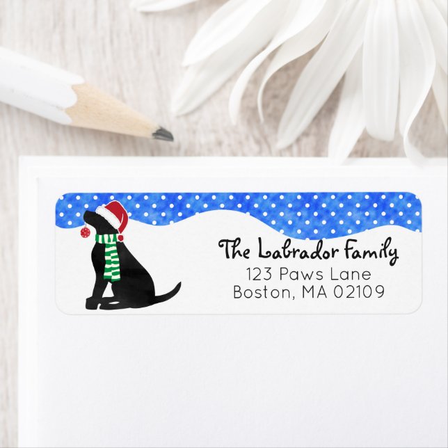 Christmas Black Lab Holiday Dog (Insitu)