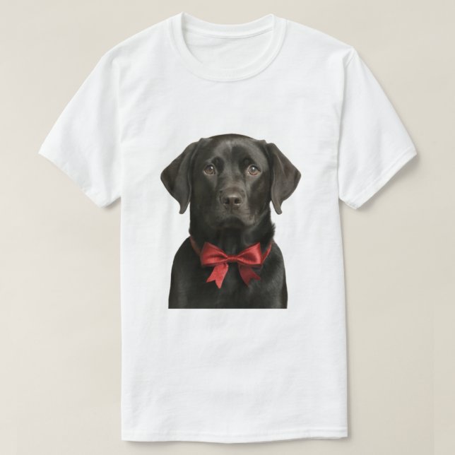  Christmas Black Lab Holiday Dog  T-Shirt (Design Front)