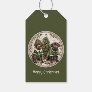 Christmas Black Labrador Retriever Puppy Gift Tags