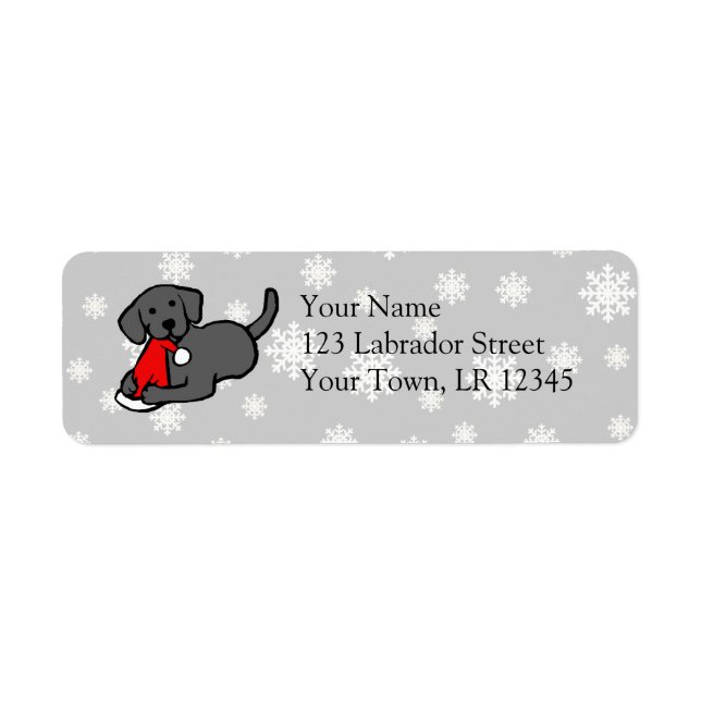 Christmas Black Labradors Cartoon (Front)