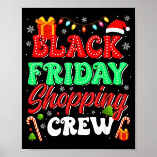 Christmas Black Shopng Family Funny Friday Shopng  Poster