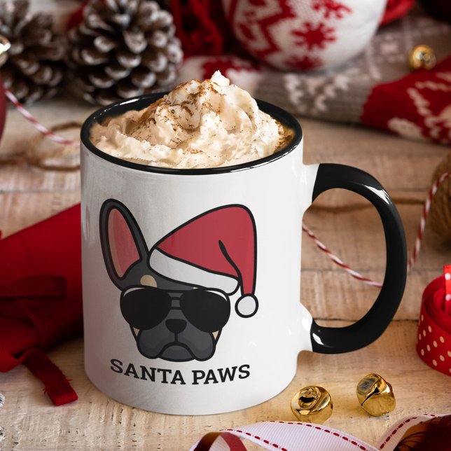 Christmas Black Tan French Bulldog Mug (Creator Uploaded)