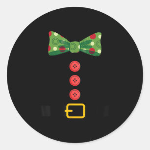 Christmas Black Tie Nye 2024 Dress Up Winter Neckt Classic Round Sticker