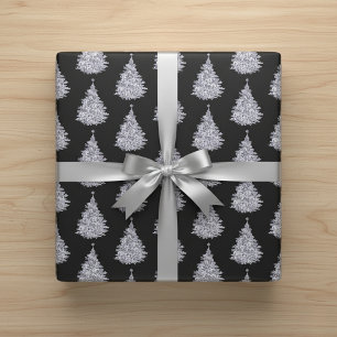 Christmas Black & White Tree Wrapping Paper