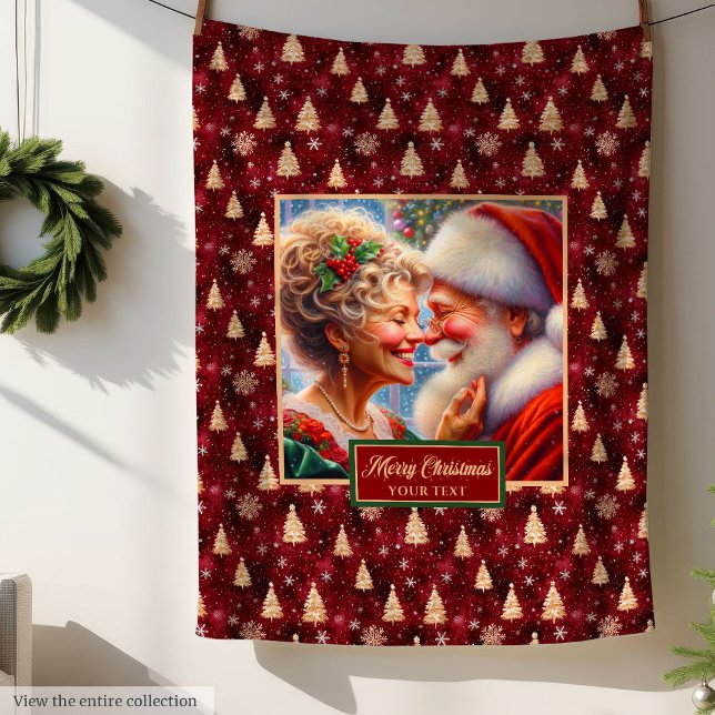 Christmas Blanket Gift Cosy Vintage Santa Claus (Christmas Blanket Gift Cozy Vintage Santa Claus Throw)
