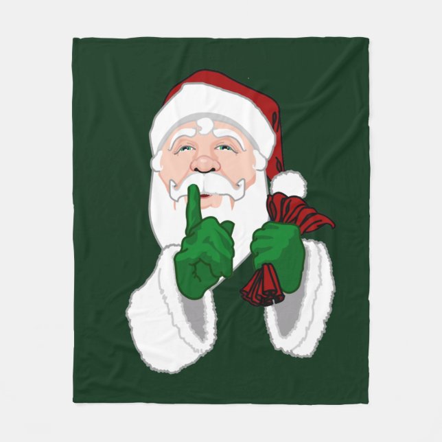 Christmas Blanket Holiday Santa Fleece Blanket (Front)