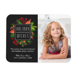 Christmas Blessing Happy Holiday Family Kids Photo Magnet