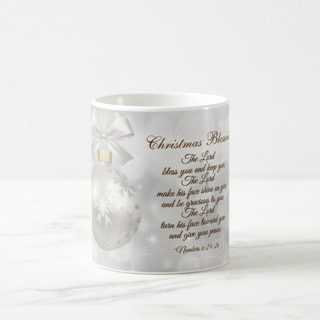Christmas Blessing Lord Bless You Numbers 6:24-26 Coffee Mug (Center)