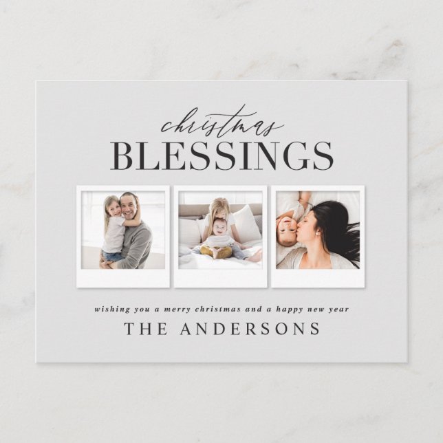 Christmas blessing multi photo holiday  (Front)
