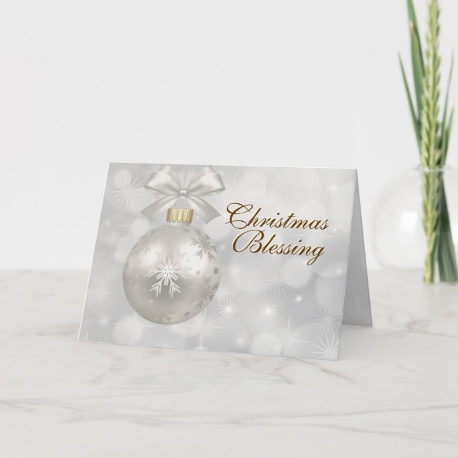 Christmas Blessing Numbers 6:24-26 Bible Verse Holiday Card (Front)