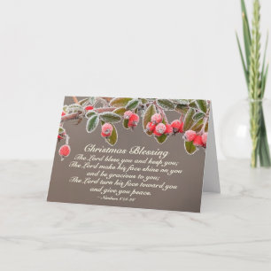 Christmas Blessing Numbers 6:24 The Lord Bless You Holiday Card