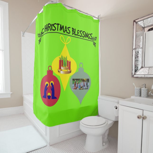 Christmas Blessing  Shower Curtain (In Situ)
