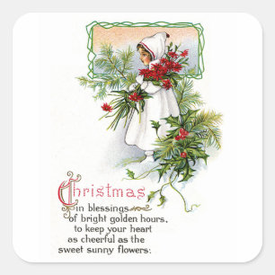 Christmas Blessing Square Sticker