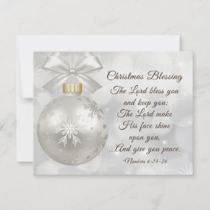 Christmas Blessing The Lord Bless You Bible Flat Card