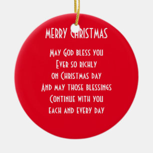 CHRISTMAS BLESSINGS CERAMIC TREE DECORATION