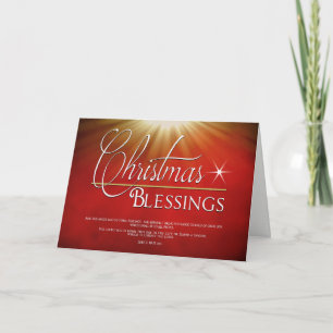 CHRISTMAS  - Blessings - Christian Religious Holiday Card