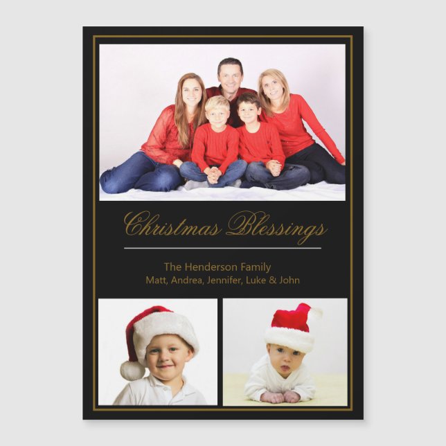Christmas Blessings Custom Family Photo (Front)