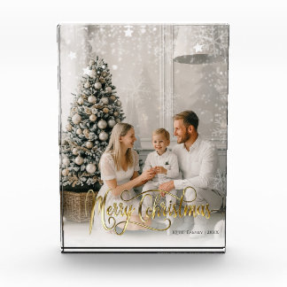 Christmas Blessings Elegant Holiday Photo Card
